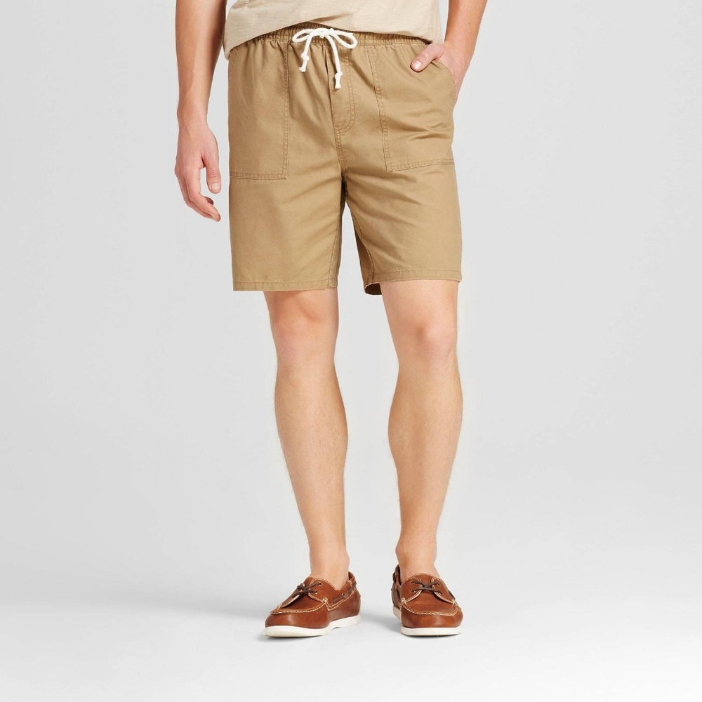 New Merona Men's Khaki Casual Drawstring Shorts